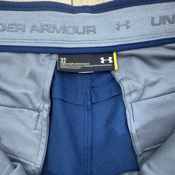 Under Armour Men's Blue Loose Fit Athletic Shorts Size 32 Pockets - Picture 8 of 11